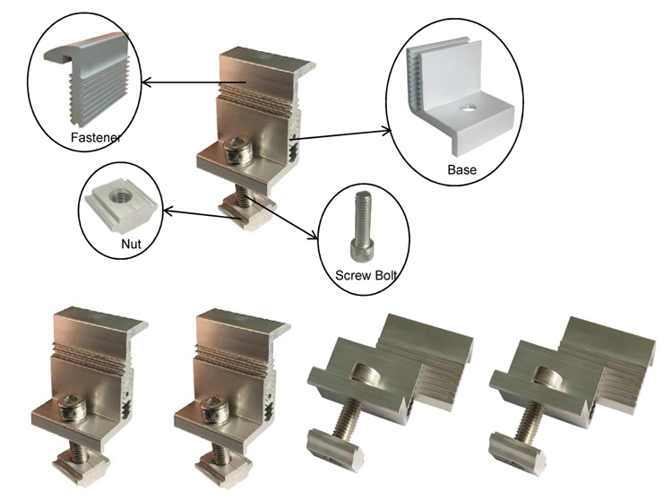 Solar Panel Adjustable End Clamp Solar Panel Adjustable End Clamp